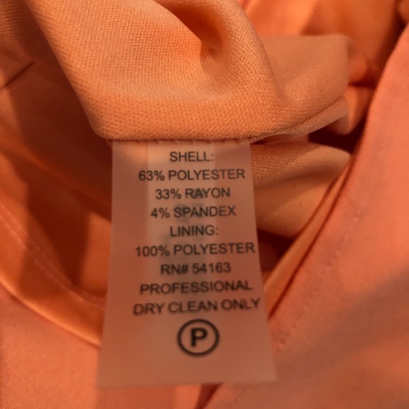 EUC Calvin Klein Ruched fit and flare dress in Peach size 10 - Picture 6 of 11